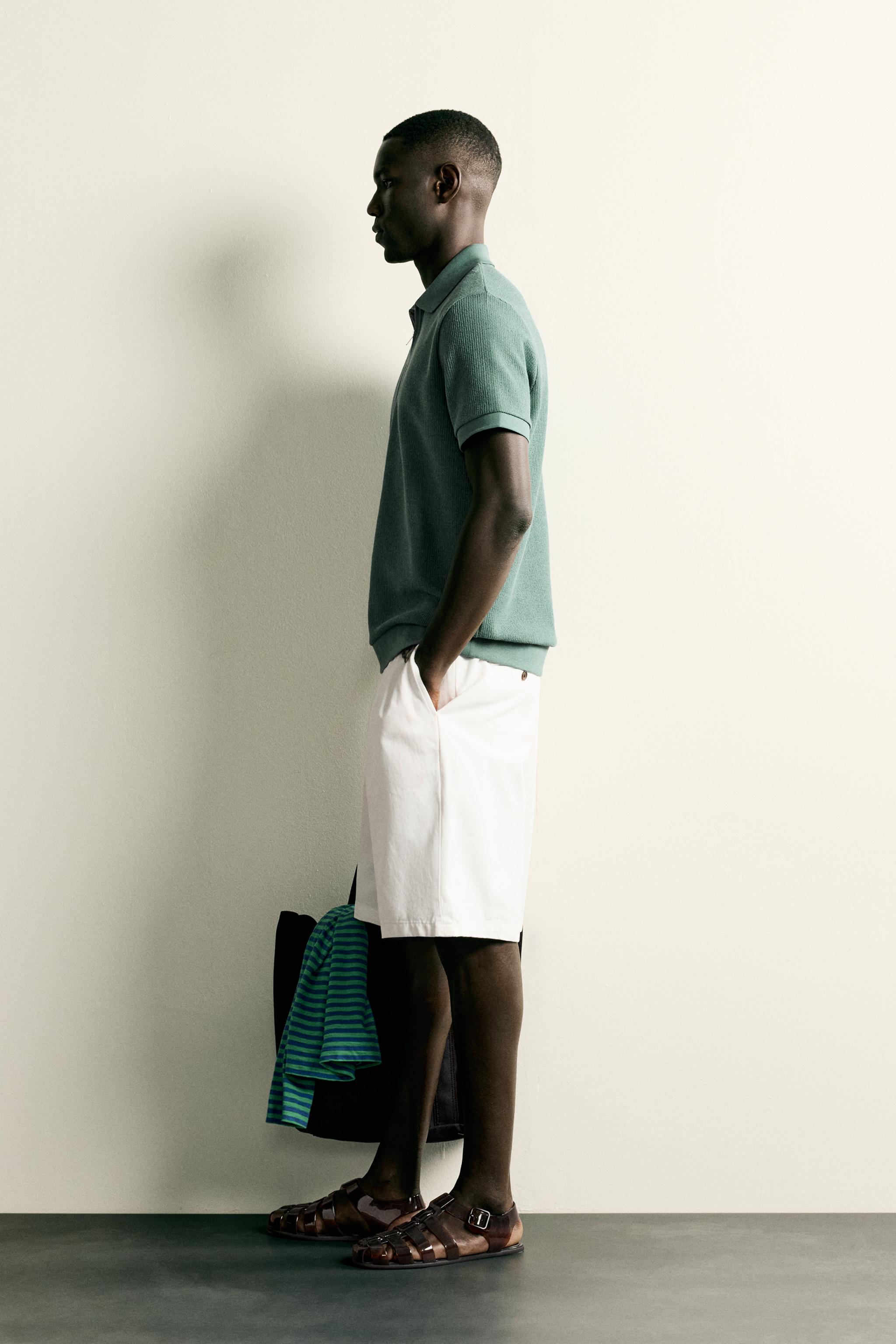 REGULAR FIT ZIP POLO SHIRT